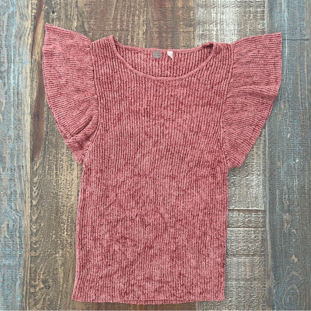 Free People One Women’s Nikita Ruffle Sleeve Top Size Small